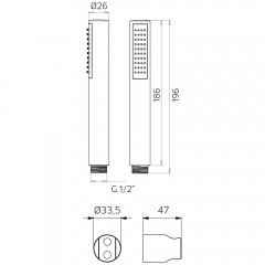 Душевой гарнитур Palazzani Idrotech 9910E710G