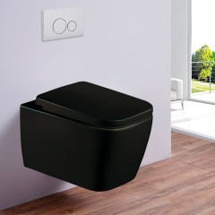 Унитаз подвесной Esbano Tiron-C matt black безободковый