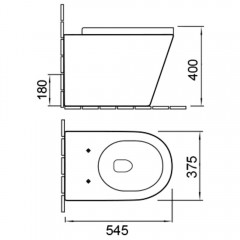Бачок встраиваемый SantiLine SL-02 + унитаз SantiLine SL-5020 с сиденьем