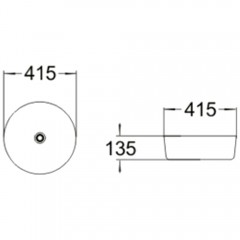 Раковина накладная SantiLine SL-1054