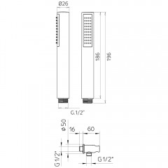 Душевой гарнитур Palazzani Idrotech 99102310G