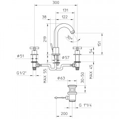 Смеситель для раковины Palazzani Formula 62304010