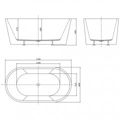 Ванна акриловая BelBagno BB202-1700-800