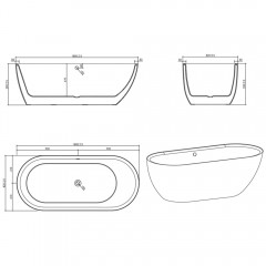Ванна акриловая BelBagno BB203-1800-830
