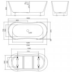Ванна акриловая BelBagno BB406-1650-730