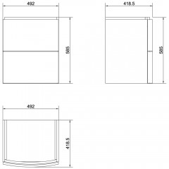 Тумба с раковиной Cersanit Easy 50 white