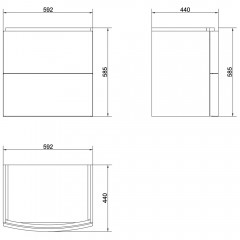 Тумба под раковину Cersanit Easy 60 white SZ-EAS-ES60/Wh