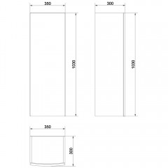 Шкаф подвесной Cersanit Easy 35 white SW-EAS/Wh