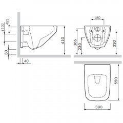Унитаз подвесной Am.Pm Inspire V2.0 C50A1700SC безободковый