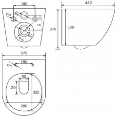 Инсталляция Grohe Rapid SL 38772001 + унитаз Meer MR-2100 безободковый с сиденьем