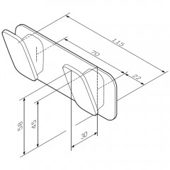 Планка с 2-мя крючками Am.Pm Inspire V2.0 A50A35600