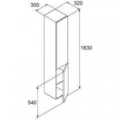 Пенал Am.Pm Gem 30 подвесной M90CHR0306WG
