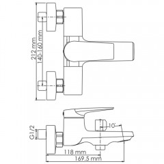 Смеситель для ванны WasserKRAFT Aisch 5501