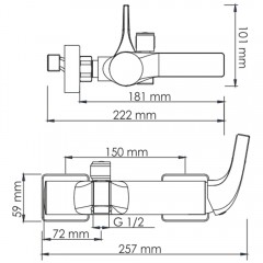 Смеситель для ванны WasserKRAFT Sauer 7101