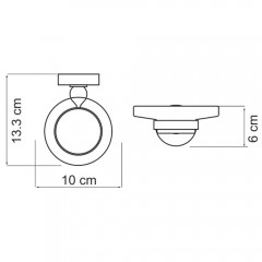 Мыльница стеклянная WasserKRAFT Regen K-6929