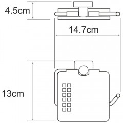 Держатель туалетной бумаги с крышкой WasserKRAFT Dill K-3925