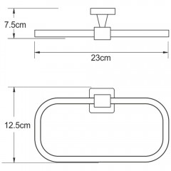 Полотенцедержатель-кольцо WasserKRAFT Dill K-3960
