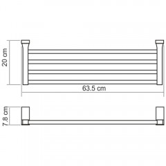 Полка для полотенец WasserKRAFT Lopau K-6011