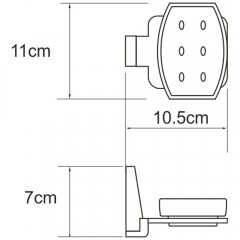 Мыльница стеклянная WasserKRAFT Lopau K-6029