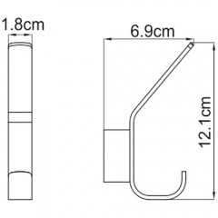 Крючок WasserKRAFT Sauer K-7923