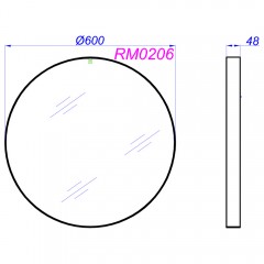 Зеркало Aqwella RM 60 RM0206BLK