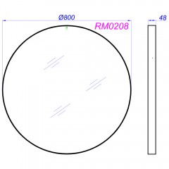 Зеркало Aqwella RM 80 RM0208W