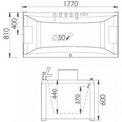 Ванна акриловая Gemy G9076 B