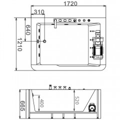 Ванна акриловая Gemy G9226 B