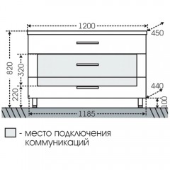 Комплект мебели СаНта Виктория new 120 напольный
