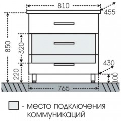 Тумба под раковину СаНта Виктория new 80 напольная 700129N
