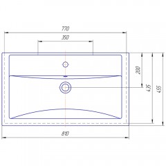 Тумба с раковиной СаНта Калипсо new 80 напольная