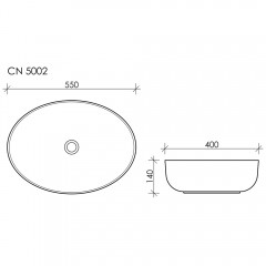 Раковина накладная Ceramica Nova Element CN5002
