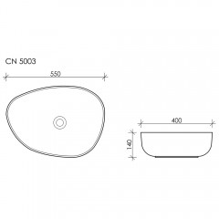 Раковина накладная Ceramica Nova Element CN5003
