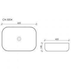 Раковина накладная Ceramica Nova Element CN5004