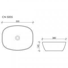 Раковина накладная Ceramica Nova Element CN5005