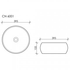 Раковина накладная Ceramica Nova Element CN6001
