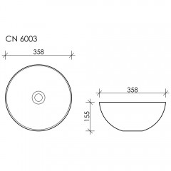 Раковина накладная Ceramica Nova Element CN6003