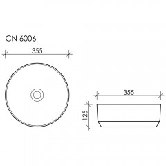 Раковина накладная Ceramica Nova Element CN6006