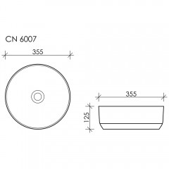 Раковина накладная Ceramica Nova Element CN6007