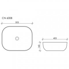 Раковина накладная Ceramica Nova Element CN6008