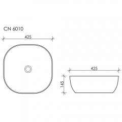 Раковина накладная Ceramica Nova Element CN6010