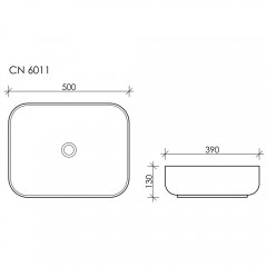 Раковина накладная Ceramica Nova Element CN6011