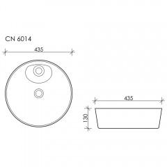 Раковина накладная Ceramica Nova Element CN6014