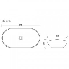 Раковина накладная Ceramica Nova Element CN6015