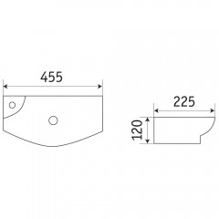 Раковина накладная CeramaLux 7946R