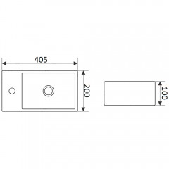 Раковина CeramaLux 9048DR