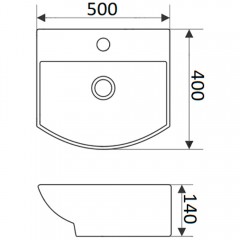 Раковина CeramaLux 78014C