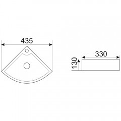 Раковина угловая CeramaLux 9067B