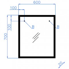 Зеркало Style Line Лофт 60 бетон ЛС-000010023