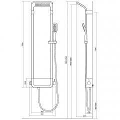 Душевая система Black&White W1020